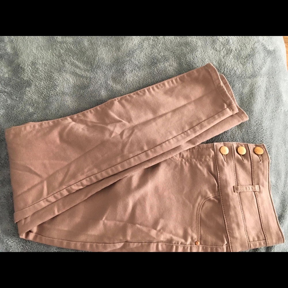 Pink high waisted jeans